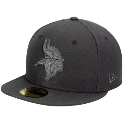 Men's Minnesota Vikings New Era Graphite Tonal League Basic 59FIFTY Fitted Hat 2460853